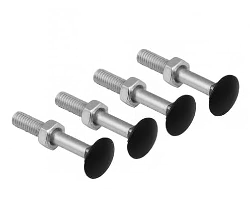 Gedotec Torbandschraube mit Mutter und Unterlegscheibe | 6,0 x 40 mm, 4 Stück mit schwarzem Kopf | Schlossschraube zum Verbinden dekorativer Scharniere - Winkel | Gewindeschraube - Universalschraube Gedotec Torbandschraube mit Mutter und Unterlegscheibe | 6,0 x 40 mm, 4 Stück mit schwarzem Kopf | Schlossschraube zum Verbinden dekorativer Scharniere - Winkel | Gewindeschraube - Universalschraube von Gedotec