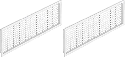 Gedotec Lüftungsgitter weiß | Belüftungsblech aus Kunststoff für Belüftung von Wohnräumen, Möbel | Türgitter geschlitzt mit Abdeckrand zum Einlassen | 40 x 149 mm | 2 Stück - ovale Abluftgitter Gedotec Lüftungsgitter weiß | Belüftungsblech aus Kunststoff für Belüftung von Wohnräumen, Möbel | Türgitter geschlitzt mit Abdeckrand zum Einlassen | 40 x 149 mm | 2 Stück - ovale Abluftgitter von Gedotec