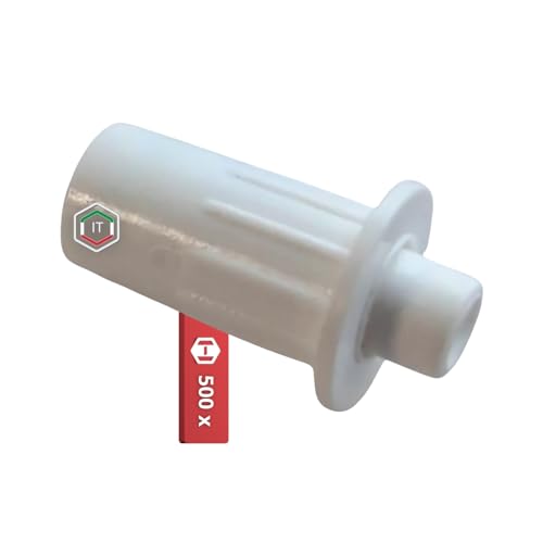 Gedotec Türdämpfer aus Kunststoff | Einbohrdämpfer Ø 5 mm | 500 Stück Weiß | Dämpfer für Türen einbohren | Türdämpfer gegen knallende Türen | Anschlagpuffer SAMMY-GO | Softclose Nachrüsten Möbeltüren von Gedotec