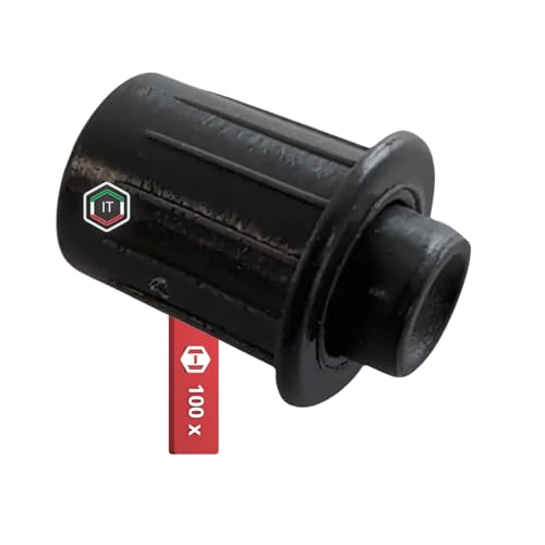 Gedotec Türdämpfer aus Kunststoff | Einbohrdämpfer Ø 8 mm | 100 Stück Grau | Dämpfer für Türen einbohren | Türdämpfer gegen knallende Türen | Anschlagpuffer SAMMY-GO | Softclose Nachrüsten Möbeltüren von Gedotec