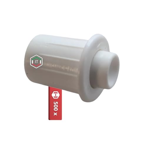 Gedotec Türdämpfer aus Kunststoff | Einbohrdämpfer Ø 8 mm | 500 Stück Weiß | Dämpfer für Türen einbohren | Türdämpfer gegen knallende Türen | Anschlagpuffer SAMMY-GO | Softclose Nachrüsten Möbeltüren von Gedotec