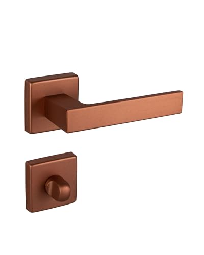 Gedotec Türgriff Zimmertür Drückergarnitur Aluminium | 1 Set Türklinke eckig Türdrücker-Garnitur Zimmertür | WC - Bad | PUSH 1317 | Antik Bronze Kupfer matt | Türbeschläge Vintage für Innentüren Gedotec Türgriff Zimmertür Drückergarnitur Aluminium | 1 Set Türklinke eckig Türdrücker-Garnitur Zimmertür | WC - Bad | PUSH 1317 | Antik Bronze Kupfer matt | Türbeschläge Vintage für Innentüren von Gedotec