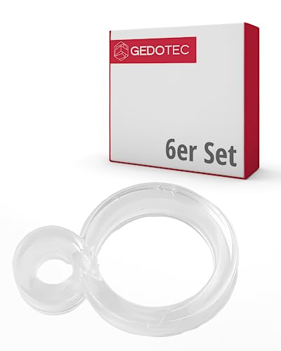 Gedotec Türklinkenpuffer - 6er Set transparente Türstopper für Türklinke, Türgriff und Fensterklinke Anschlagdämpfer Stopper zum Schutz vor Macken - Türklinkenschutz - Door Stopper - Türschoner von Gedotec