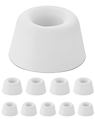 Gedotec Türstopper - Gummi | 10 Stück Premium Tür Stopper Weiß | Gummipuffer 20 x 10 mm zum Schrauben oder Kleben | Türstopper klein für Zimmertüren | Wand-Türpuffer Türstopper Boden von Gedotec