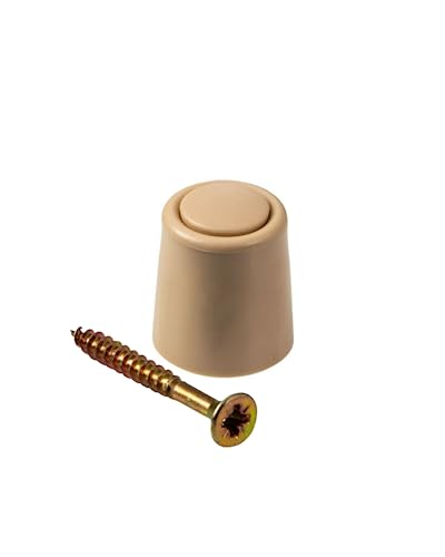 Gedotec Türstopper Gummi inkl. Befestigungsmaterial | 1 Stück Premium Tür Stopper aus Kunststoff - Beige | Türstopper Boden zum Kleben + Schrauben | Türstopper klein für Zimmertüren Gedotec Türstopper Gummi inkl. Befestigungsmaterial | 1 Stück Premium Tür Stopper aus Kunststoff - Beige | Türstopper Boden zum Kleben + Schrauben | Türstopper klein für Zimmertüren von Gedotec