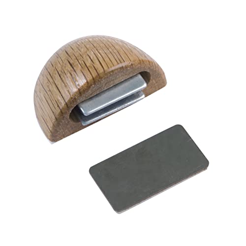 Gedotec Türstopper Holz mit Magnet - Eiche | MAGNETIC BOB | 1 Stück Premium Tür Stopper aus Vollholz | Türstopper Boden selbstklebend | Türstopper klein für Zimmertüren | door stop Bodentürpuffer von Gedotec