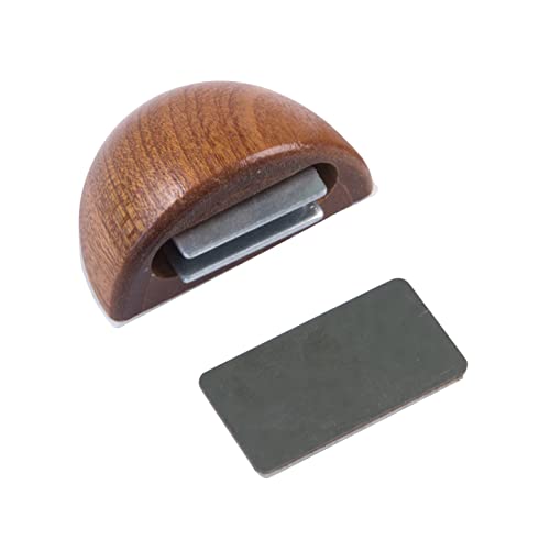Gedotec Türstopper Holz mit Magnet - Sapelli | MAGNETIC BOB | 1 Stück Premium Tür Stopper aus Vollholz | Türstopper Boden selbstklebend | Türstopper klein für Zimmertüren | door stop Bodentürpuffer von Gedotec