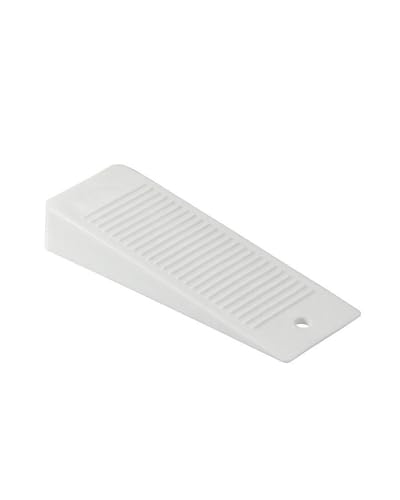 Gedotec Türstopper Keil - Weiß | 1 Stück Robuster und langlebiger Keil aus Kunststoff | Tür Feststeller | Türstopper klein für alle Türen | Fensterstopper Gummikeil Stopper von Gedotec