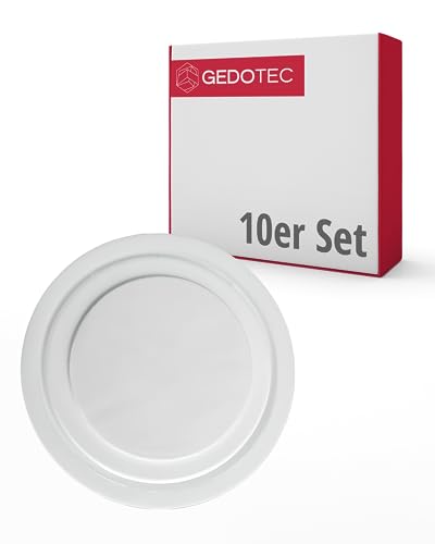 Gedotec Türstopper Wand selbstklebend 10er Set Weiß Ø 60 mm Wandpuffer als perfekter Schutz für Wand und Tür - Türpuffer Wandschutz als Türstopper für Türklinken gegen Türanschlag - Türgriff Stopper von Gedotec