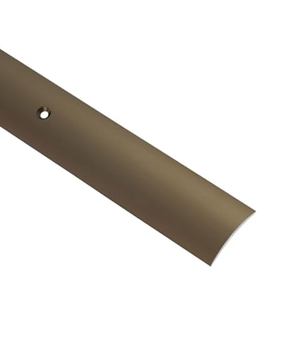 Gedotec Übergangsprofil Laminat - Vinyl Übergangs-Schiene gelocht Bodenprofil gewölbt | Türschwelle zum Schrauben | Alu Bronze eloxiert | Profil 30 x 1000 mm | 1 Stück Teppichschiene von Gedotec