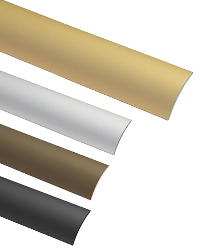 Gedotec Übergangsprofil Laminat - Vinyl Übergangs-Schiene selbstklebend Bodenprofil gewölbt | MADE IN GERMANY | Alu Messing eloxiert | Profil 30 x 1000 mm | 1 Stück - Ausgleichsprofil Aluminium von Gedotec