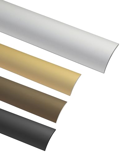 Gedotec Übergangsprofil Laminat - Vinyl Übergangs-Schiene selbstklebend Bodenprofil gewölbt | MADE IN GERMANY | Alu Silber eloxiert | Profil 30 x 1000 mm | 1 Stück - Ausgleichsprofil Aluminium von Gedotec