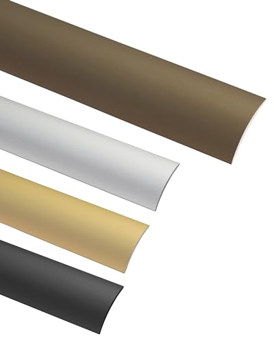 Gedotec Übergangsprofil Laminat - Vinyl Übergangs-Schiene selbstklebend Bodenprofil gewölbt | MADE IN GERMANY | Alu Bronze eloxiert | Profil 40 x 1000 mm | 1 Stück - Ausgleichsprofil Aluminium von Gedotec