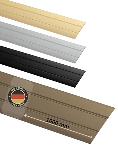 Gedotec 1x Übergangsprofil selbstklebend Braun 1000 mm Alu | Länge 1m, Breite 37 mm | Bonze eloxiert | Made in Germany | Übergangsschiene Aluminium, Übergangsleiste ohne bohren, Abdeckleiste von Gedotec