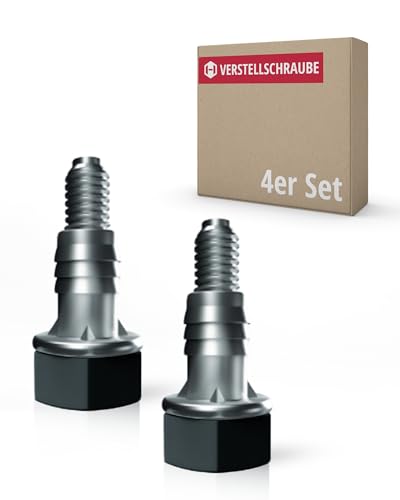 Gedotec Verstellschraube M8 Stahl | 4 Stück | verstellbare Möbelfüße mit Einpressmuffe | M6x31 mm | mit Abdeckkappe in schwarz | Regulierschraube für unebene Böden | Möbelschraube | Sockelfuß Gedotec Verstellschraube M8 Stahl | 4 Stück | verstellbare Möbelfüße mit Einpressmuffe | M6x31 mm | mit Abdeckkappe in schwarz | Regulierschraube für unebene Böden | Möbelschraube | Sockelfuß von Gedotec