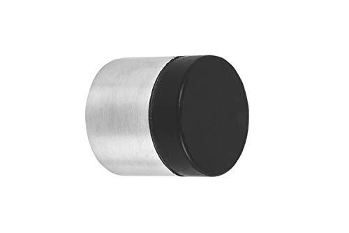 Gedotec Wand-Türpuffer Edelstahl Türstopper Gummi-Puffer zum Schrauben - Trendy | Tiefe: 27 mm | 8 mm Gummiauflage | Wandpuffer inkl. Befestigungsmaterial | 1 Stück - Tür-Anschlagpuffer Wand-Montage von Gedotec