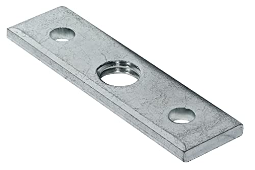 Gedotec Winkel-Befestigungsplatte mit M8 Gewinde für Möbelfüße & Tischbeine | 10 Stück - Anschraubplatte 60 x 16 mm | Möbelbeine Befestigung für Sofas | Metall verzinkt | Montageplatte ohne Schrauben von Gedotec