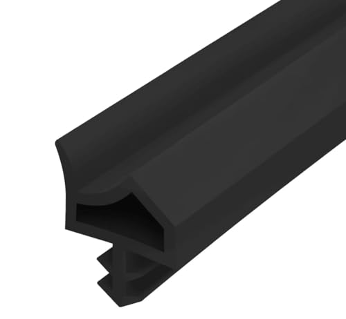 Gedotec Zugluftstopper für Zimmertür M 3967 | 1 Rolle - Türrahmen Dichtung | Länge: 25 m | Falzbreite: 12 mm | Türdichtung Kunststoff TPE weich PVC schwarz | zum Abdichten von Türen | Türgummi von Gedotec