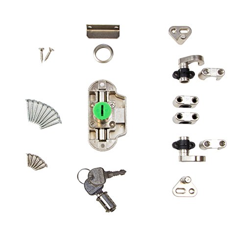 Gedotec Zylinder-Drehstangenschloss Möbel-Aufschraubschloss Kleider-Schrank | Möbelschloss Anschlag RECHTS | Zylinderschloss Dornmaß 25 mm | Stahl vernickelt | 1 Set - Schrank-Schloss für Schranktüren Gedotec Zylinder-Drehstangenschloss Möbel-Aufschraubschloss Kleider-Schrank | Möbelschloss Anschlag RECHTS | Zylinderschloss Dornmaß 25 mm | Stahl vernickelt | 1 Set - Schrank-Schloss für Schranktüren von Gedotec