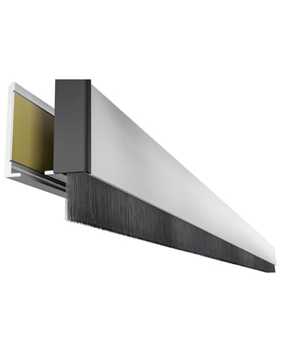Gedotec Bodendichtung | 1 Stück Glas-Türdichtung 8 x 28 mm selbstklebend | GLASS BRUSH | Länge 1430 mm - kürzbar | Dichtung für Glastüren | Türbodendichtung windschutz kältefeind von Gedotec