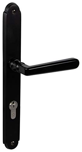 Langschild-Garnitur Drückergarnitur Türbeschlag Messing - Alt Wien | Türgriff schwarz matt | Tür-Schild PZ - Zylinder | DIN-Norm - Deutschland | 1 Paar - Zimmertür-Beschlag mit Befestigungsmaterial Langschild-Garnitur Drückergarnitur Türbeschlag Messing - Alt Wien | Türgriff schwarz matt | Tür-Schild PZ - Zylinder | DIN-Norm - Deutschland | 1 Paar - Zimmertür-Beschlag mit Befestigungsmaterial von Gedotec