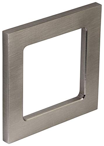 Möbelgriff Edelstahl Glastürgriff zum Kleben Muschelgriff eckig Griffmuschel für Glastüren | 75 x 75 x 6 mm | Türgriff zum Aufkleben | 1 Stück - Klebegriff für Schränke - Schiebetüren & Zimmertüren von Gedotec