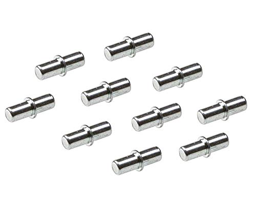 Gedotec Regal-Halter Schrank-Böden Fachbodenträger Metall Regal-Halterung für Holz-Böden - DUPLO | Bodenträger für Bohrloch Ø 3 mm | Stahl verzinkt | 20 Stück - Regalbodenträger zum Einstecken von Gedotec