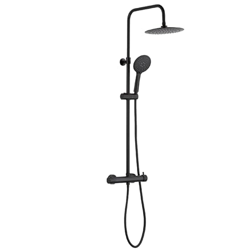 Ausziehbare Duschsäule Star plus 01 Mattschwarz von Gedy