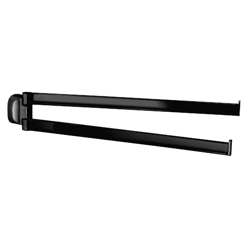 Gedy Doppelter Handtuchhalter Stelvio, Mattschwarz von Gedy