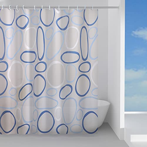 Gedy | Duschvorhang-Schalen aus Peva, hellblaues Finish, Maße 200 x 180 x 0,1 cm und Gewicht 0,365 kg von Gedy