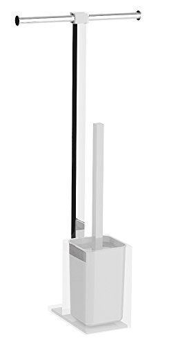 Gedy - ENSEMBLE PORTE PAPIER & BALAI BLANC RAINBOW - Gedy - G-RA320200000 von Gedy