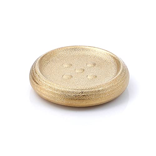 Gedy G-Astrid Badezimmer Gold, Größe 2,6 x 12 x 12 cm, Gewicht 0,238 kg, Seifenschale aus Keramik, 2 Jahre Garantie, Design R&S, Unica von Gedy