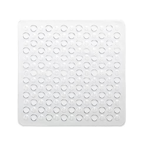 Gedy G-Maim Rutschfester Duschteppich mit Saugnäpfen, Maße: 50 x 50 cm, Badteppich aus Harz, transparente Oberfläche, Design R&E, hergestellt in Italien, maschinenwaschbar, 2 Jahre Garantie von Gedy