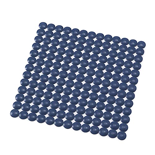 Gedy G-Soap Rutschfester Teppich für Spüle mit Saugnäpfen, Maße: 32 x 32 cm, Badematte aus Kunstharz, Blaue Oberfläche, Design R&S, hergestellt in Italien, maschinenwaschbar, 2 Jahre Garantie, Unica von Gedy