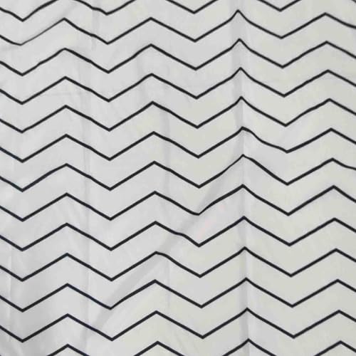 Gedy Vorhang, 180 x 200 cm, Zickzack, weiß-schwarz Gedy Vorhang, 180 x 200 cm, Zickzack, weiß-schwarz von Gedy