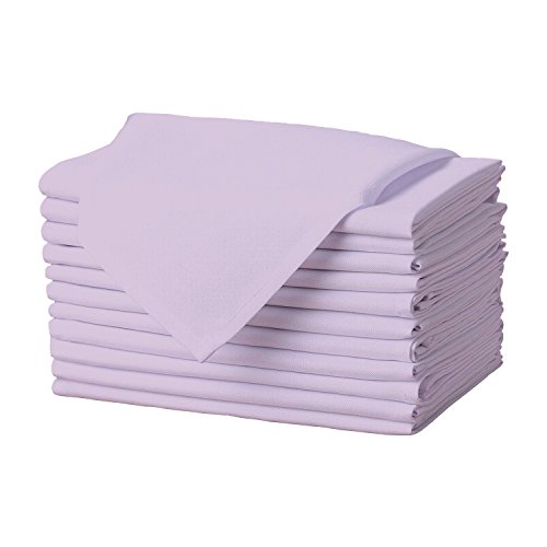 Gee Di Moda Stoffservietten – 43,2 x 43,2 cm Lavendel, waschbar, Polyester, 12 Servietten mit gesäumten Kanten, ideal für Hochzeiten, Partys, Festtagsessen und mehr von Gee Di Moda