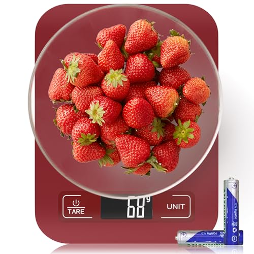 Küchenwaage Professionelle,GeeRic 10KG Küchenwaage mit LCD Display Digitalwaage, Briefwaage mit Großer Wiegefläche, Flüssigkeitsmessung, hohe Präzision auf bis zu 1g, Tara-Funktion von GeeRic