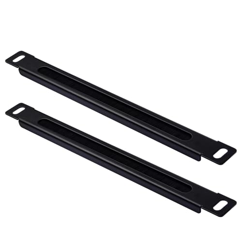 GeeekPi 10 Zoll 0,5U Brush Cable Manager Rack Mount Cable Management Panel with Brush Strip for Cable Entry, Compatible with DeskPi RackMate T1/T0/T2 and 10 inch Server Rack Or Network Cabinet (2 von GeeekPi