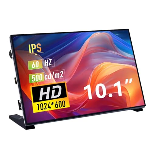 GeeekPi 10.1 Inch LCD Screen for Raspberry Pi, 1024x600 IPS LCD Display, HDMI Portable Monitor for Raspberry Pi 5/Pi 4B/3B+/3B/B+/Zero/400, Win11/10/8/7, Free Driver (Non-Touch) von GeeekPi