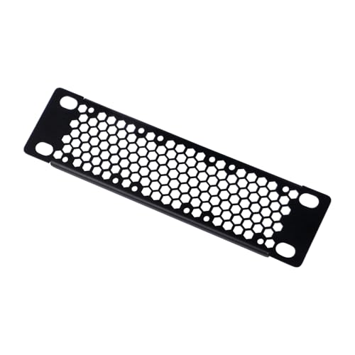 GeeekPi 7 Zoll Rackblende Belüftungsblende 1HE für DeskPi RackMate TT Netzwerkschrank, Blindabdeckplatte für Netzwerk- & Serverschränke, Schwarz von GeeekPi