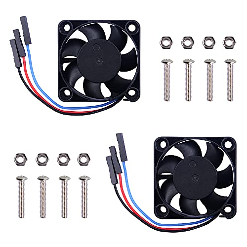 GeeekPi 2PCS Raspberry Pi Lüfter mit einstellbarer Geschwindigkeit, Raspberry Pi PWM Lüfter, Raspberry Pi Lüfter Drehzahlregelung 40mm Lüfter DC 5V Leiser Kühler Kühler für Raspberry Pi Range(Schwarz) GeeekPi 2PCS Raspberry Pi Lüfter mit einstellbarer Geschwindigkeit, Raspberry Pi PWM Lüfter, Raspberry Pi Lüfter Drehzahlregelung 40mm Lüfter DC 5V Leiser Kühler Kühler für Raspberry Pi Range(Schwarz) von GeeekPi