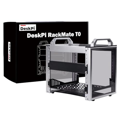 GeeekPi 4U Server-Schrank, 10-Zoll-Server-Rack für Netzwerk-, Server-, Audio- und Videoausrüstung, DeskPi RackMate T0 Rackmount-Server-Gehäuse von GeeekPi