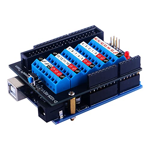 GeeekPi Arduino Screw Terminal Hat für Arduino UNO, GPIO Screw Terminal Block Breakout Module mit Horn Socket Connector, GPIO Expansion Board Breakout für Arduino UNO GeeekPi Arduino Screw Terminal Hat für Arduino UNO, GPIO Screw Terminal Block Breakout Module mit Horn Socket Connector, GPIO Expansion Board Breakout für Arduino UNO von GeeekPi