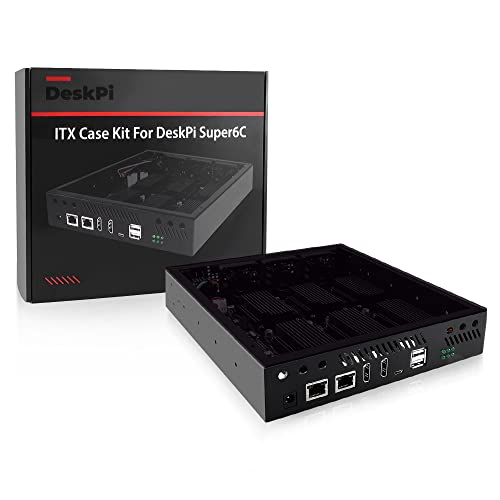 GeeekPi DeskPi ITX Case Kit for DeskPi Super6c Raspberry Pi CM5/CM4 Cluster Mini-ITX board, with 3pcs 12V Fan and 6pcs aluminum heatsink cooler for Raspberry Pi Compute Module 4 GeeekPi DeskPi ITX Case Kit for DeskPi Super6c Raspberry Pi CM5/CM4 Cluster Mini-ITX board, with 3pcs 12V Fan and 6pcs aluminum heatsink cooler for Raspberry Pi Compute Module 4 von GeeekPi