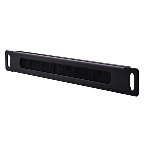 GeeekPi Kabel-Durchführung Panel mit Bürstenleiste - 0,5HE - 10-Zoll - Für DeskPi RackMate T0/T1/T2 Netzwerkschränke & Netzwerkkabel - Schwarz von GeeekPi