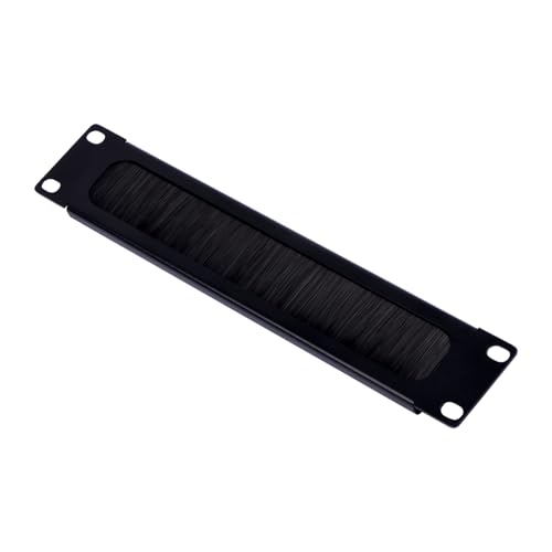 GeeekPi Kabel-Durchführung Panel mit Bürstenleiste - 1HE - 10-Zoll - Für DeskPi RackMate T0/T1/T2 Netzwerkschränke & Netzwerkkabel - Schwarz (2 Stück) von GeeekPi