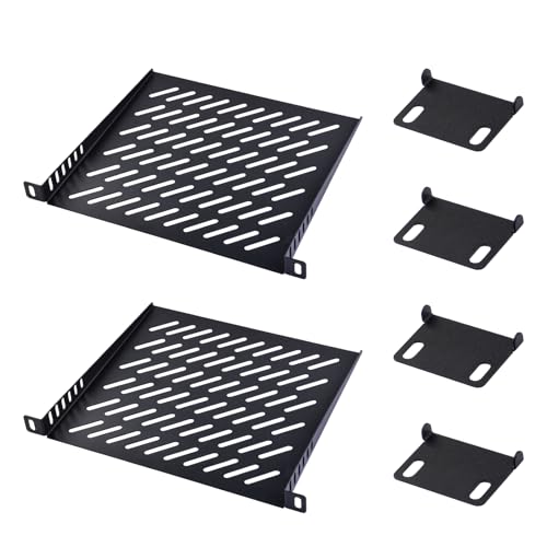 GeeekPi 10 inch 0.5U Server Rack Shelf Vented Rack Mount Cantilever Tray for 10 Inch Network Equipment Rack & Cabinet and DeskPi Rackmate T1/T0 (0,5U 2PCS) GeeekPi 10 inch 0.5U Server Rack Shelf Vented Rack Mount Cantilever Tray for 10 Inch Network Equipment Rack & Cabinet and DeskPi Rackmate T1/T0 (0,5U 2PCS) von GeeekPi