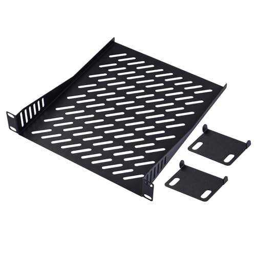GeeekPi DeskPi RackMate T2 Accessories Rack Shelf 10 inch 0.5U Rack, 0.5U Server Rack Shelf Vented Rack Mount Cantilever Tray for DeskPi RackMate T2 Network Cabinet (0.5U) von GeeekPi