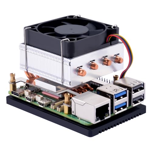 GeeekPi Low-Profile Plus CPU Kühler für Raspberry Pi 5, Pi 5 Aluminium Active Cooler mit Kühllüfter für Raspberry Pi 5 4GB/8GB (Raspberry Pi 5 ist nicht im Lieferumfang enthalten) von GeeekPi