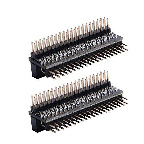 GeeekPi Micro Connectors Raspberry Pi 40-pin GPIO 1 to 2 Expansion Board 2 x 20-pin Strip Dual Male Header Double Row Straight GPIO Connector Pin Header Kompatibel mit Raspberry Pi(2Pack) von GeeekPi